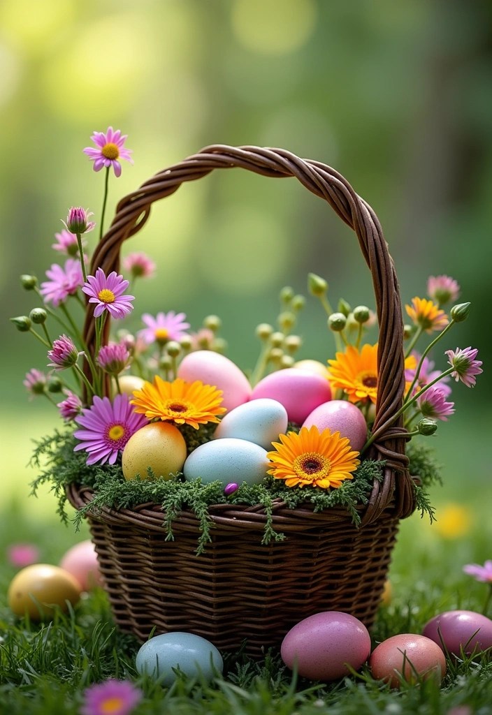 12 Adorable Easter Crafts for Families That Will Make Your Holiday Extra Special! - 11. Nature-Inspired Easter Basket