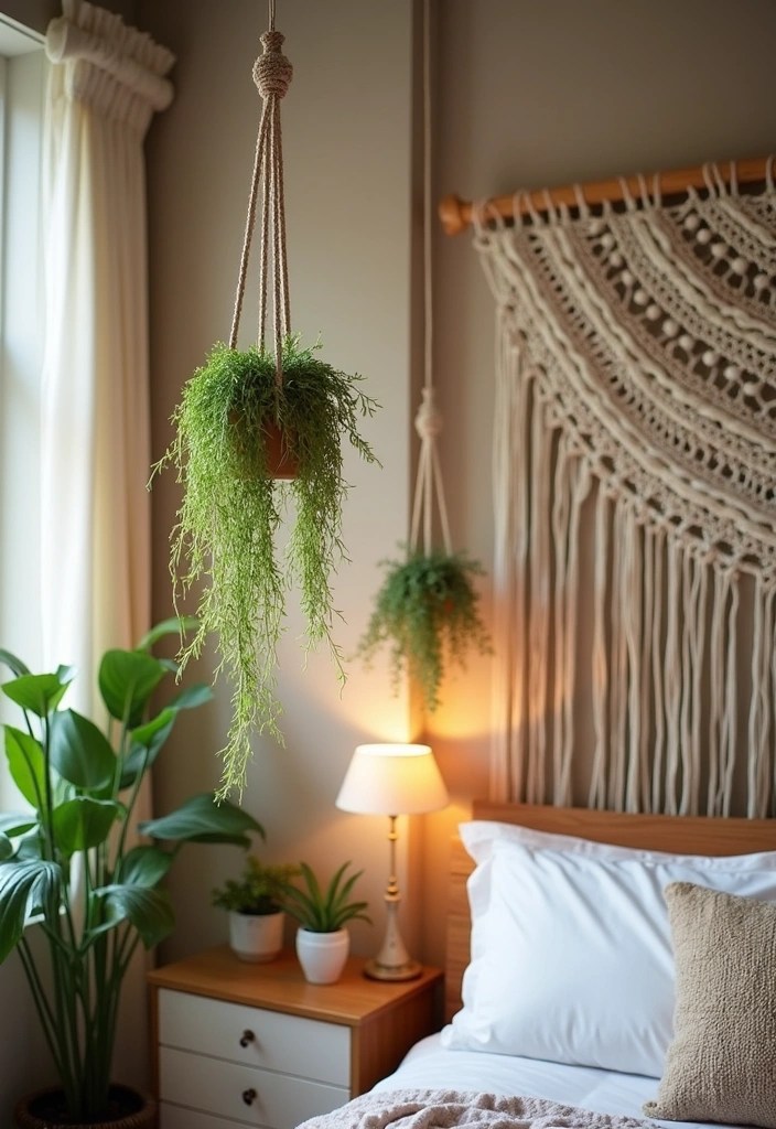 12 Boho Bedroom Decor Ideas That'll Turn Your Space into a Dreamy Oasis! - 3. Macrame Accents