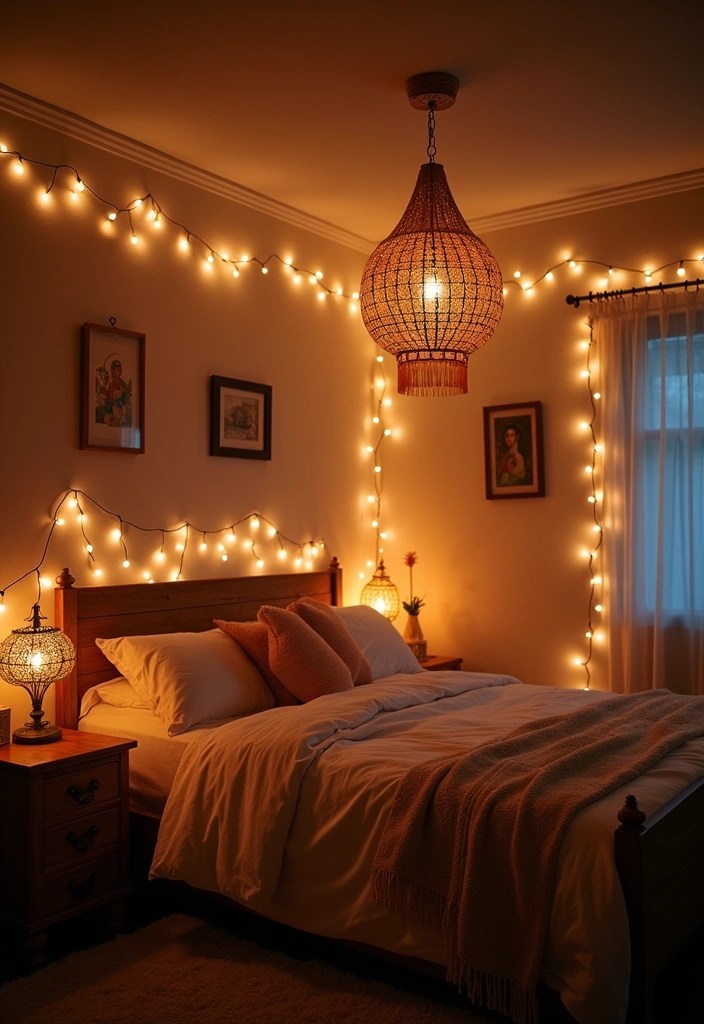 12 Boho Bedroom Decor Ideas That'll Turn Your Space into a Dreamy Oasis! - 6. Dreamy Lighting