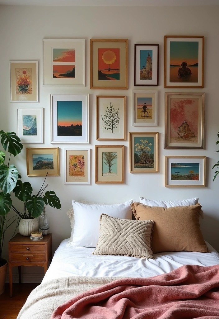 12 Boho Bedroom Decor Ideas That'll Turn Your Space into a Dreamy Oasis! - 7. Eclectic Artwork