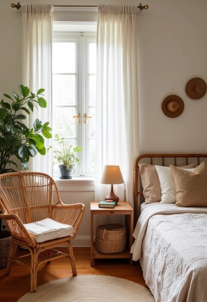 12 Boho Bedroom Decor Ideas That'll Turn Your Space into a Dreamy Oasis! - 8. Rattan and Wicker