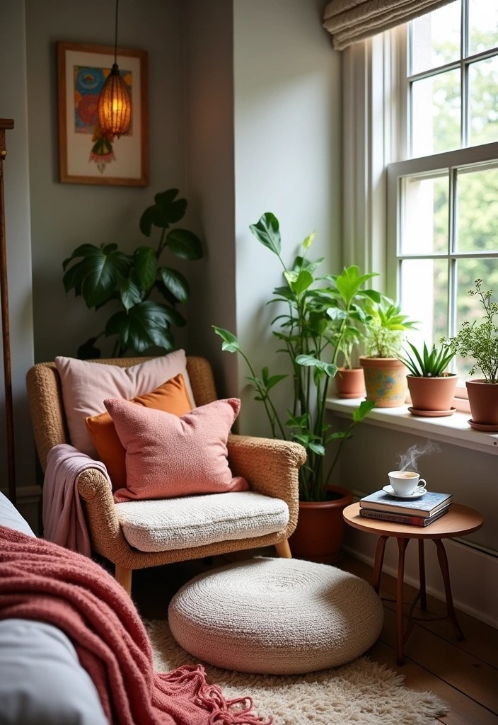 12 Boho Bedroom Decor Ideas That'll Turn Your Space into a Dreamy Oasis! - 9. Cozy Reading Nook