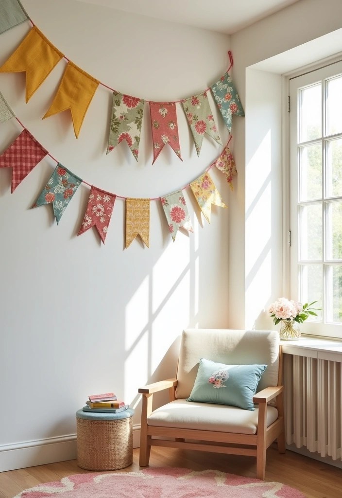 14 Easy DIY Spring Decor Projects That'll Transform Your Home Without Breaking the Bank! - 4. Colorful Fabric Banners