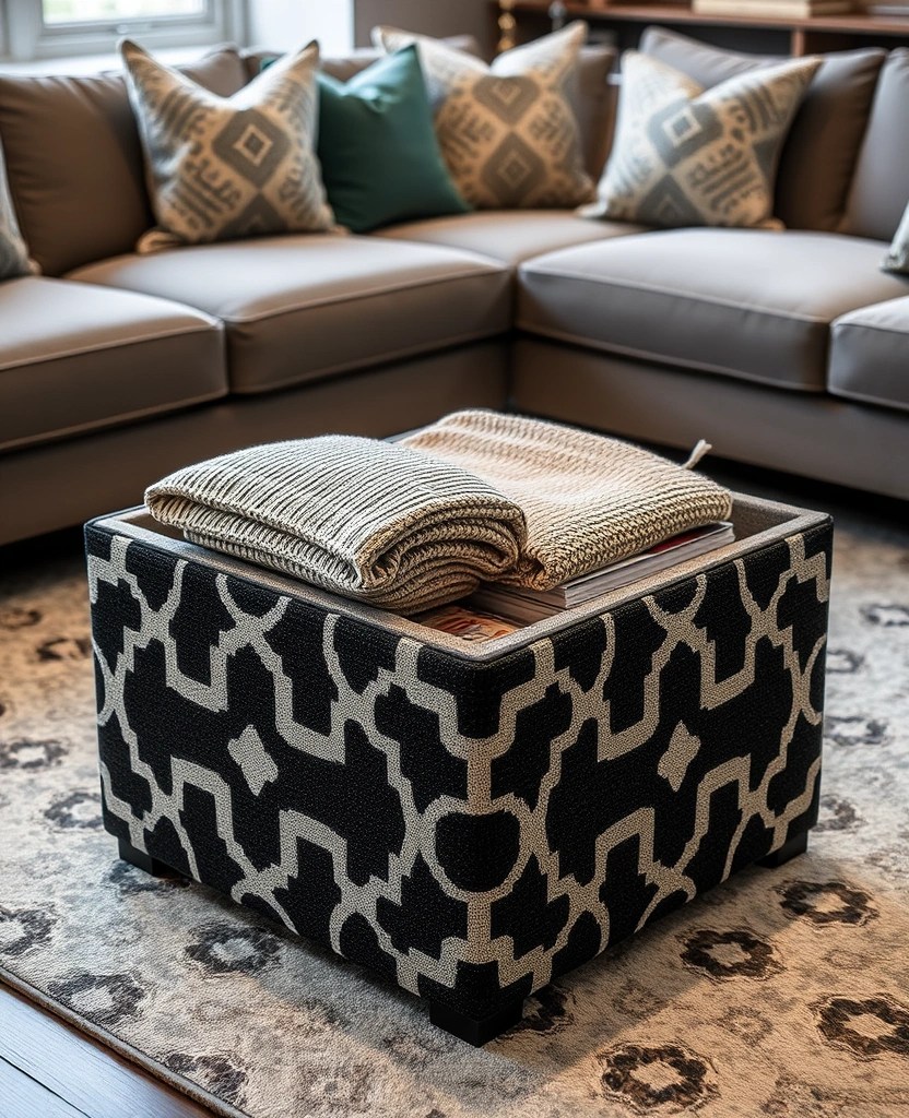 15 DIY Storage Furniture Ideas That Will Organize Your Life (#11 Is Genius!) - 2. Multi-Functional Ottoman with Hidden Storage