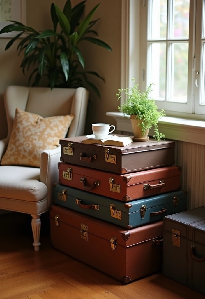 15 DIY Storage Furniture Ideas That Will Organize Your Life (#11 Is Genius!) - 9. Vintage Suitcase Storage