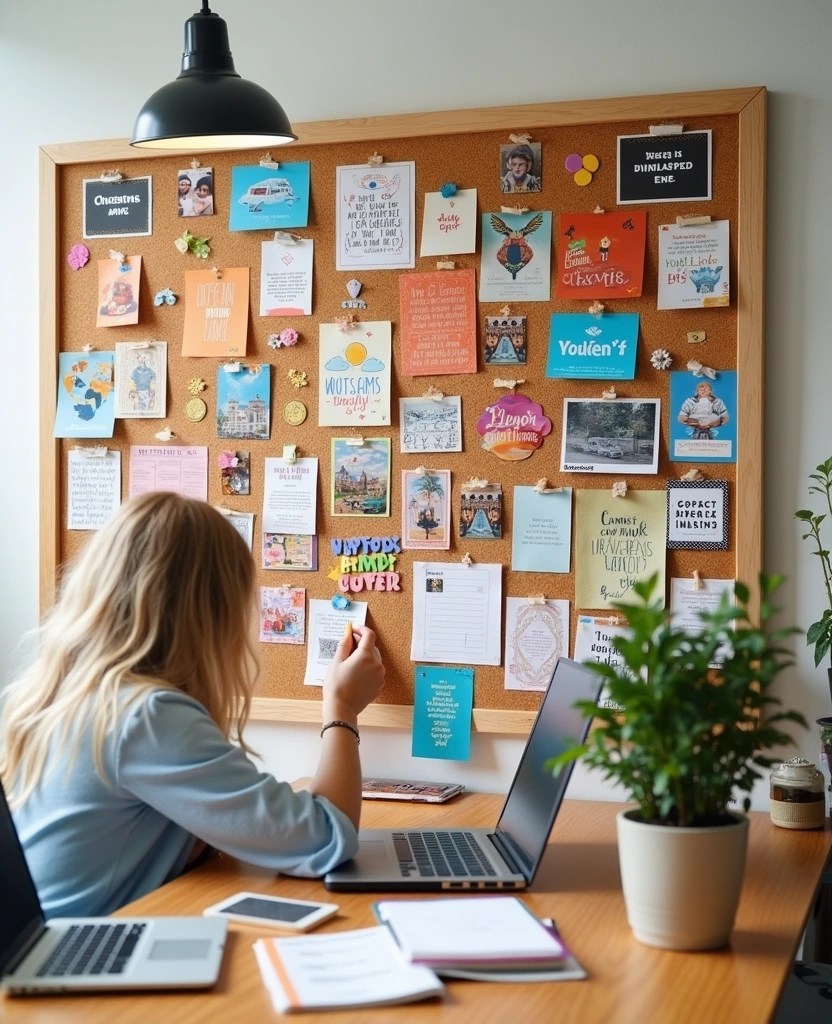 15 Office Decor Ideas That Will Transform Your Workspace Into a Productivity Powerhouse! - 10. Incorporate a Vision Board