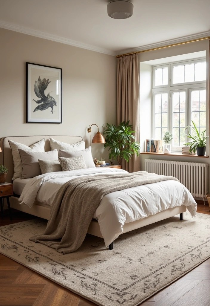 15 Stunning Bedroom Refresh Ideas That'll Make You Want to Stay in Bed Forever! - 13. Stylish Rugs for Warmth