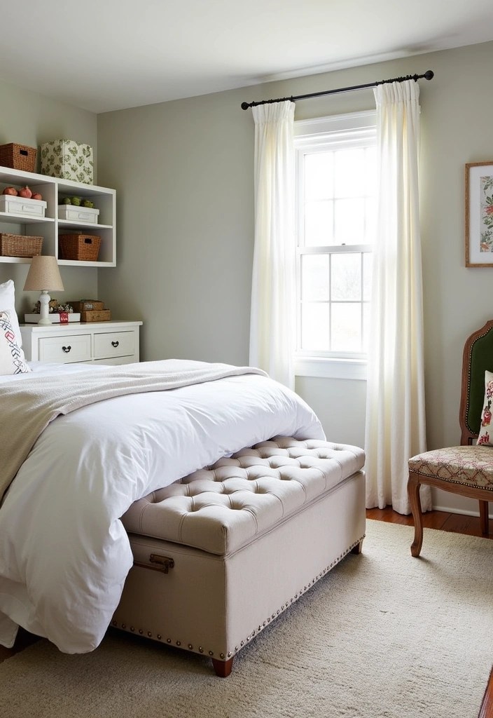 15 Stunning Bedroom Refresh Ideas That'll Make You Want to Stay in Bed Forever! - 14. Functional Storage Solutions