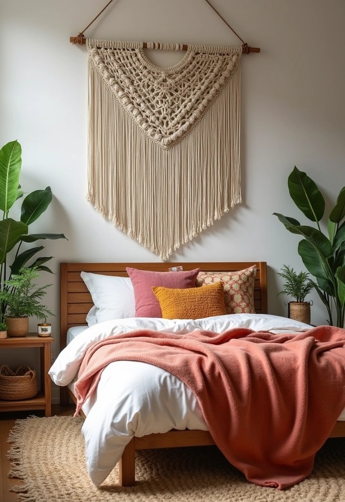15 Stunning Bedroom Refresh Ideas That'll Make You Want to Stay in Bed Forever! - 4. Bohemian Vibes with Macramé
