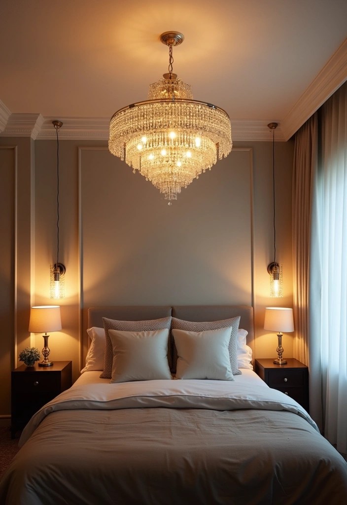 15 Stunning Bedroom Refresh Ideas That'll Make You Want to Stay in Bed Forever! - 6. Elegant Lighting Fixtures