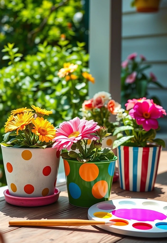 20 Easy DIY Home Projects That Will Transform Your Space Without Breaking the Bank! - 1. Hand-Painted Flower Pots