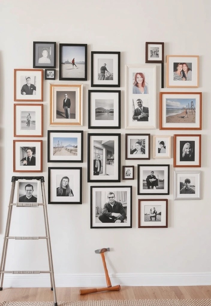 20 Easy DIY Home Projects That Will Transform Your Space Without Breaking the Bank! - 3. DIY Gallery Wall