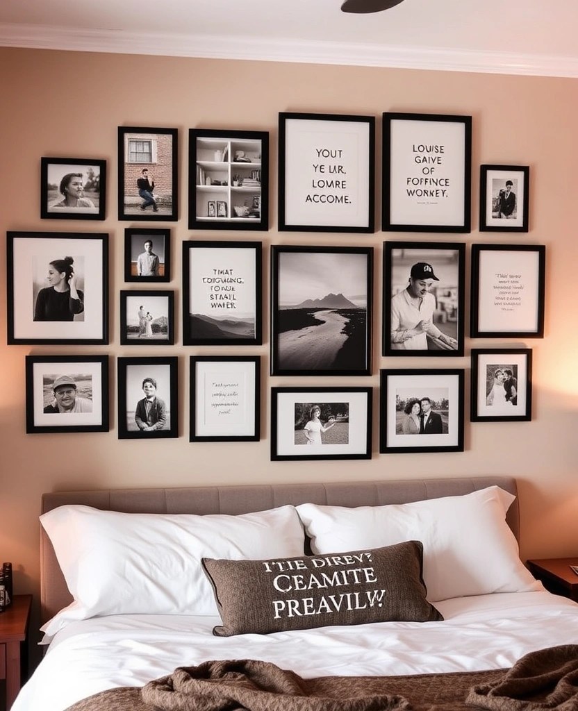 21 Dreamy Bedroom Makeovers That Cost Less Than $100 (You’ll Love #4!) - 17. Personalized Photo Displays