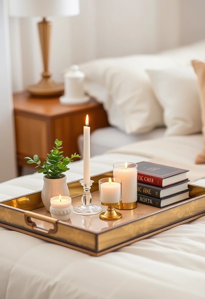 21 Dreamy Bedroom Makeovers That Cost Less Than $100 (You’ll Love #4!) - 4. Elegant Bedside Trays