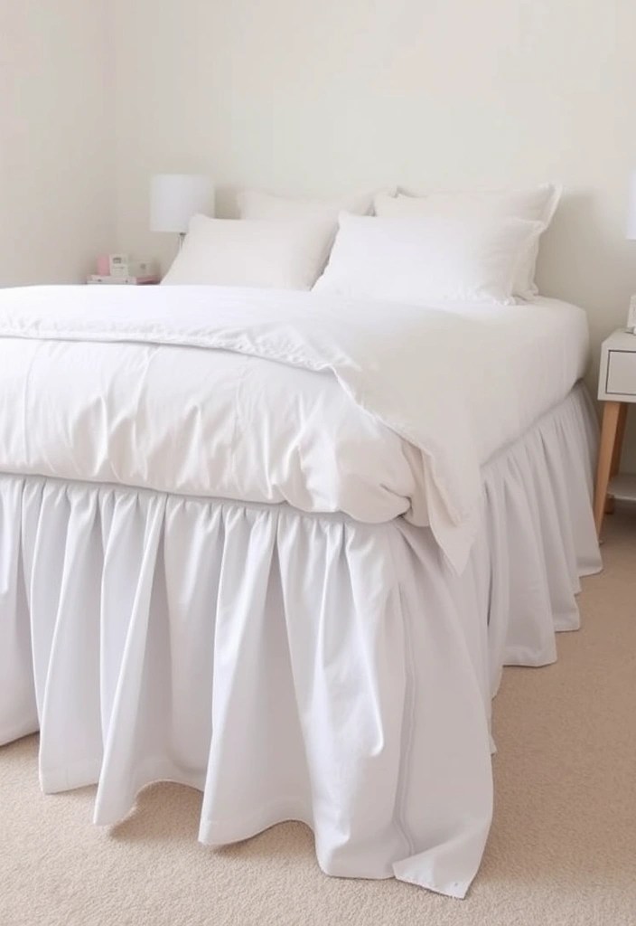 21 Dreamy Bedroom Makeovers That Cost Less Than $100 (You’ll Love #4!) - 6. Stylish Bed Skirt