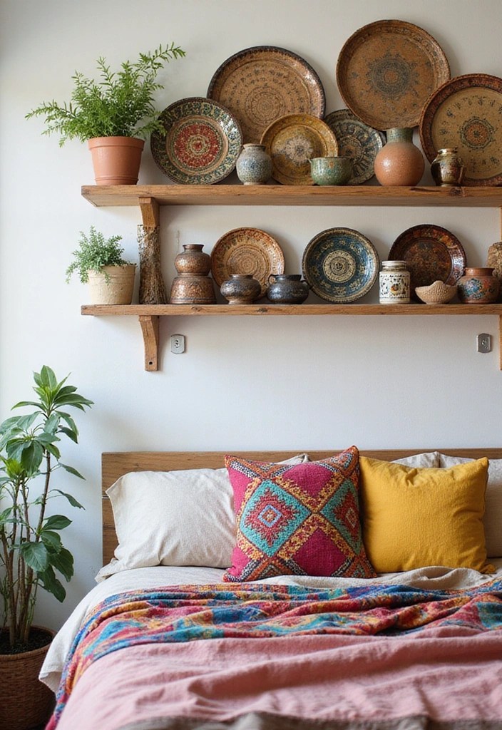 15 Dreamy Boho Bedroom Ideas That Will Transform Your Sleep Space into a Serene Oasis! - 11. Personal Touches with Travel Souvenirs