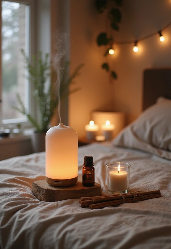 15 Dreamy Boho Bedroom Ideas That Will Transform Your Sleep Space into a Serene Oasis! - 12. Aromatherapy and Scented Spaces