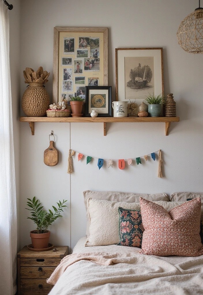15 Dreamy Boho Bedroom Ideas That Will Transform Your Sleep Space into a Serene Oasis! - 15. Incorporating Personal Mementos
