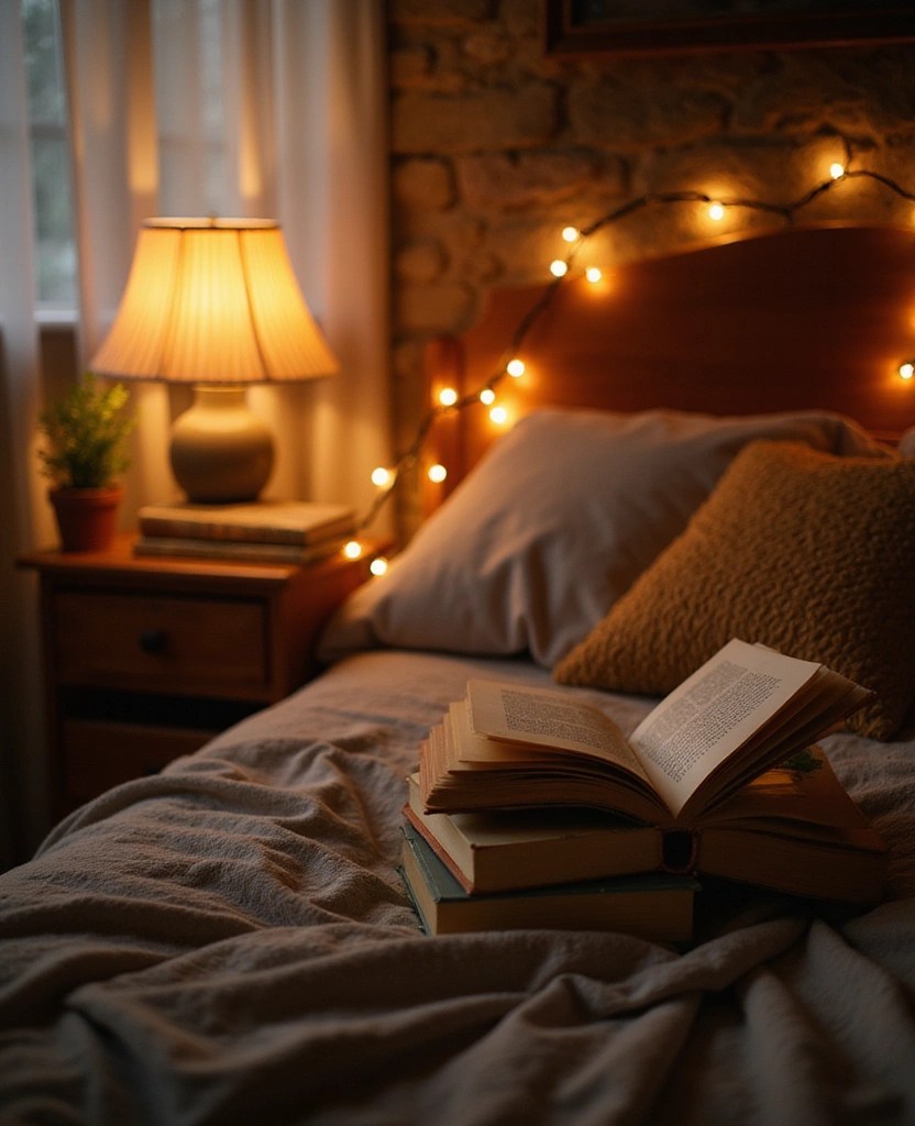 15 Dreamy Boho Bedroom Ideas That Will Transform Your Sleep Space into a Serene Oasis! - 8. Ambient Lighting for Relaxation